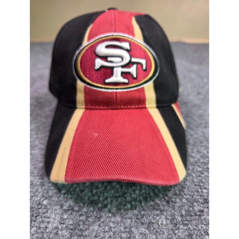 San Francisco 49ers Hat Mens OSFA Reebok Red Black Gold NFL Football‎ Cap